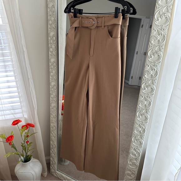 Zara Pants - Zara High Waisted Trousers with Belt